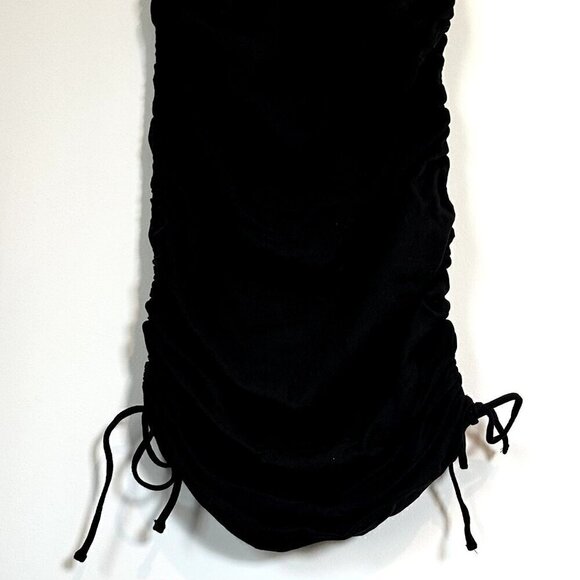 NWT Good American Black Ruched Tank Mini Dress - Size: 4 (Extra Large) - Picture 5 of 10